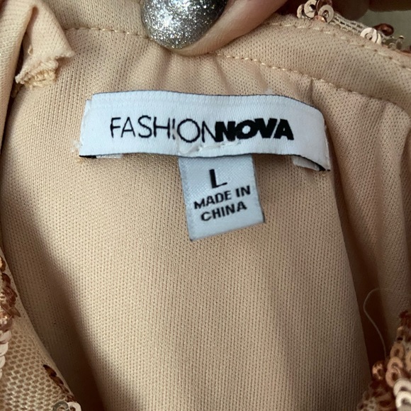 Fashion Nova Rose Gold Formal Dress - Picture 7 of 9